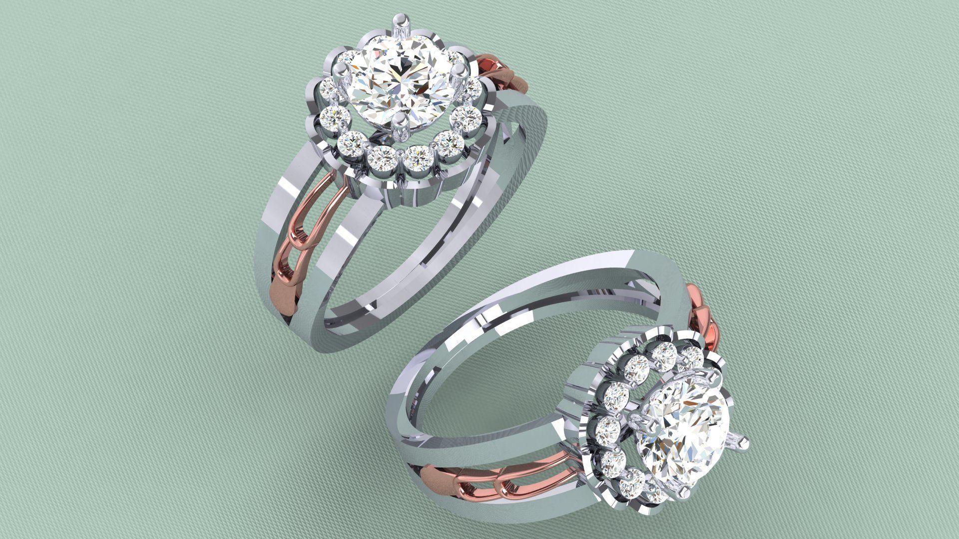  ENGAGEMENT DIAMOND RING 3D print model_3