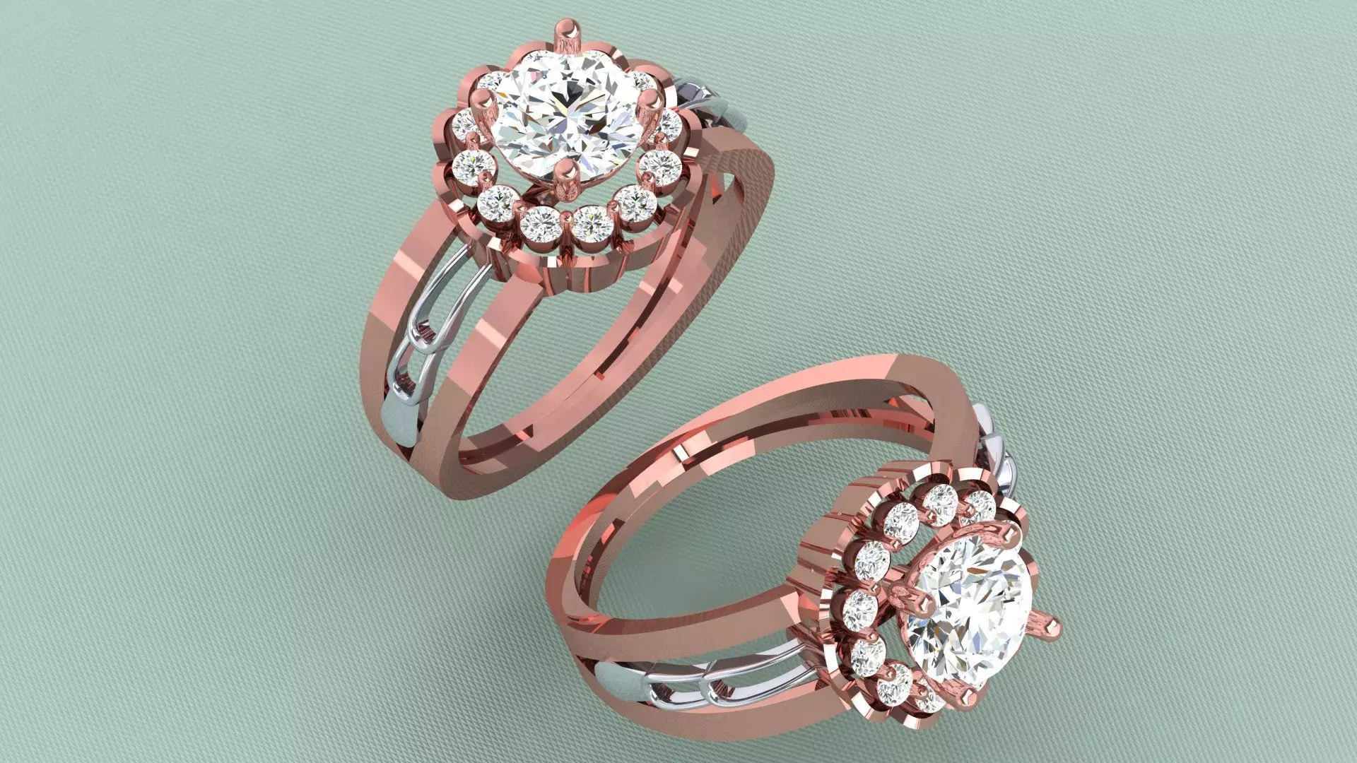  ENGAGEMENT DIAMOND RING 3D print model_0