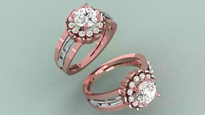  ENGAGEMENT DIAMOND RING 3D print model