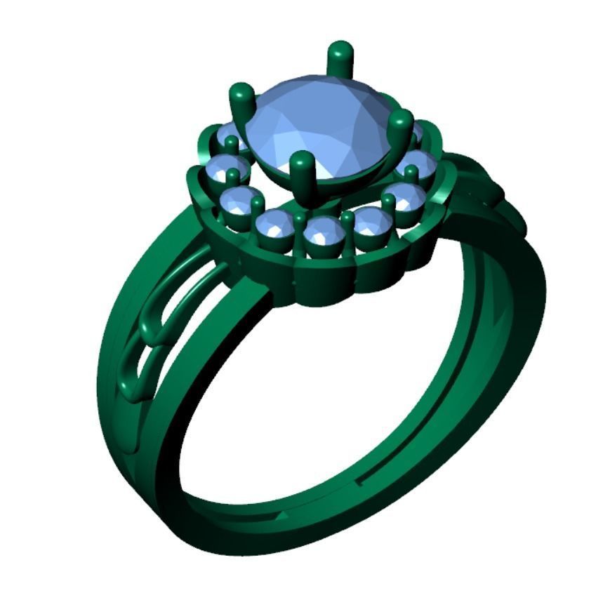 ENGAGEMENT DIAMOND RING 3D print model_1
