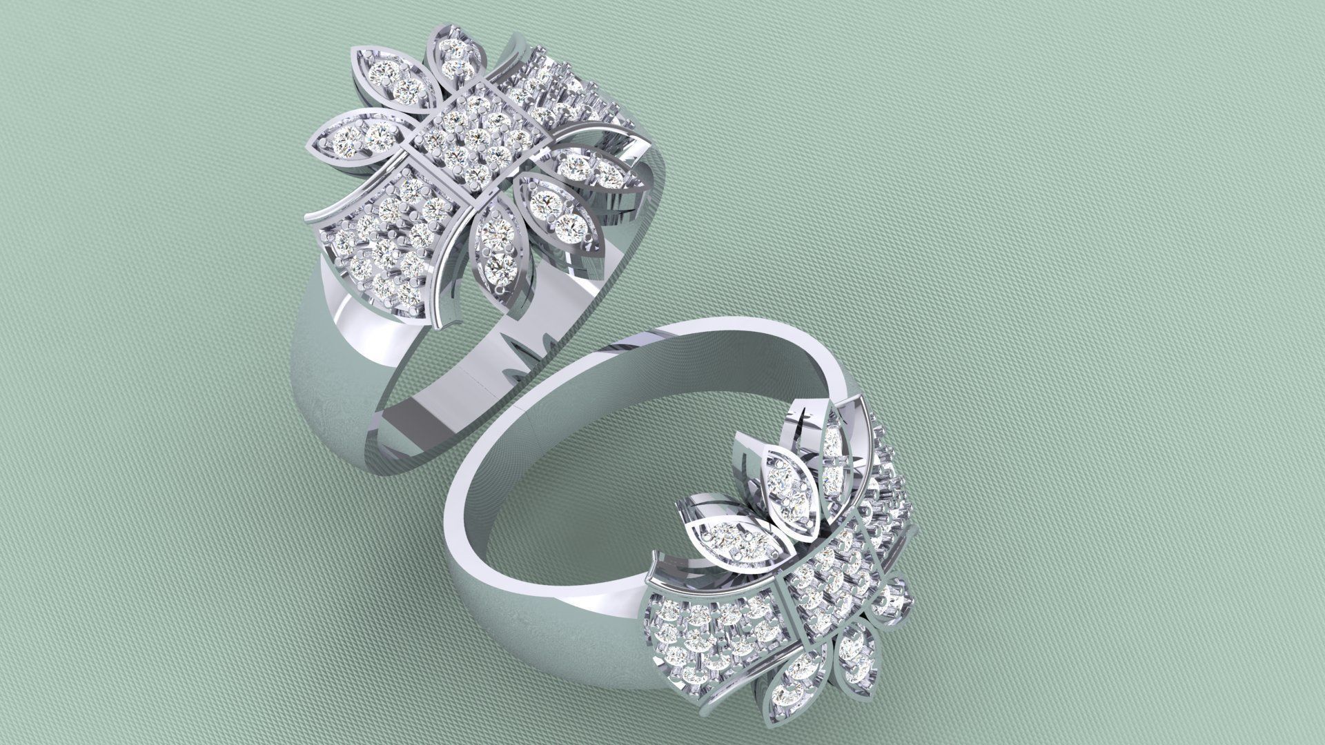 DIAMOND ENGAGEMENT RING 3D print model_5
