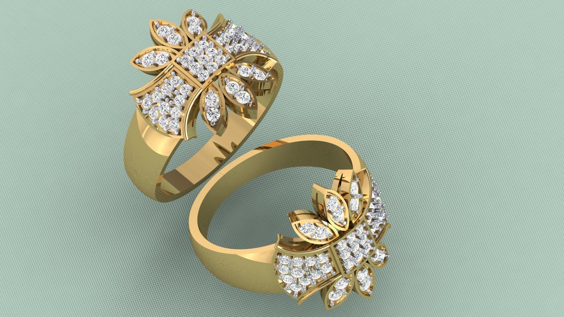 DIAMOND ENGAGEMENT RING 3D print model_6