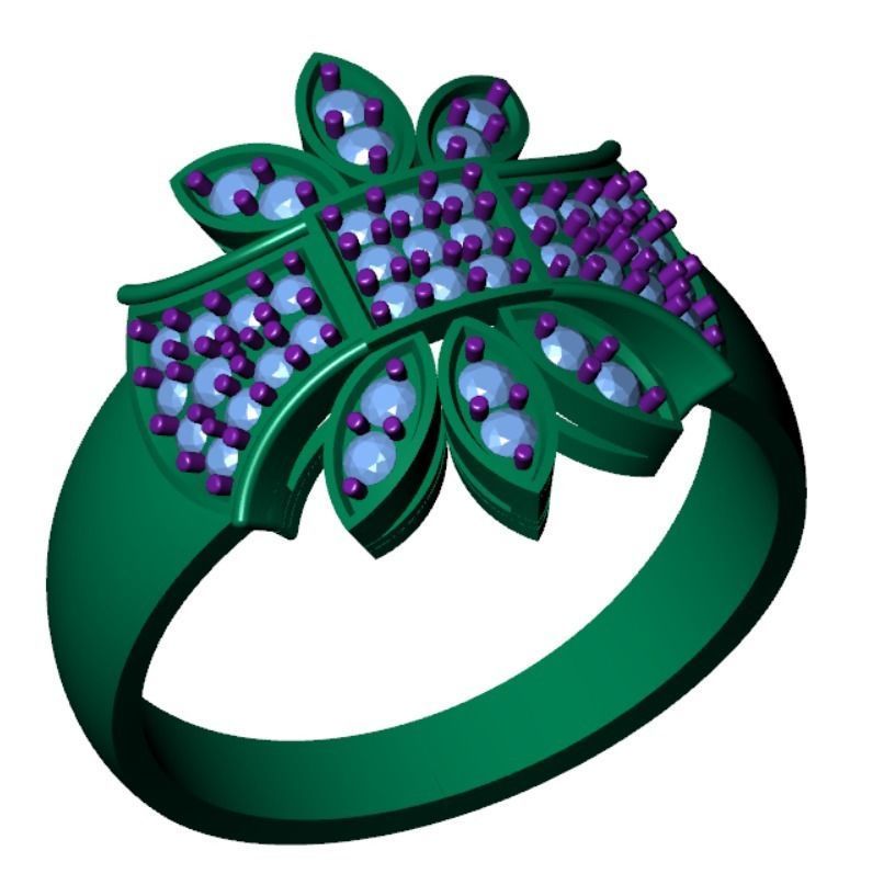 DIAMOND ENGAGEMENT RING 3D print model_4