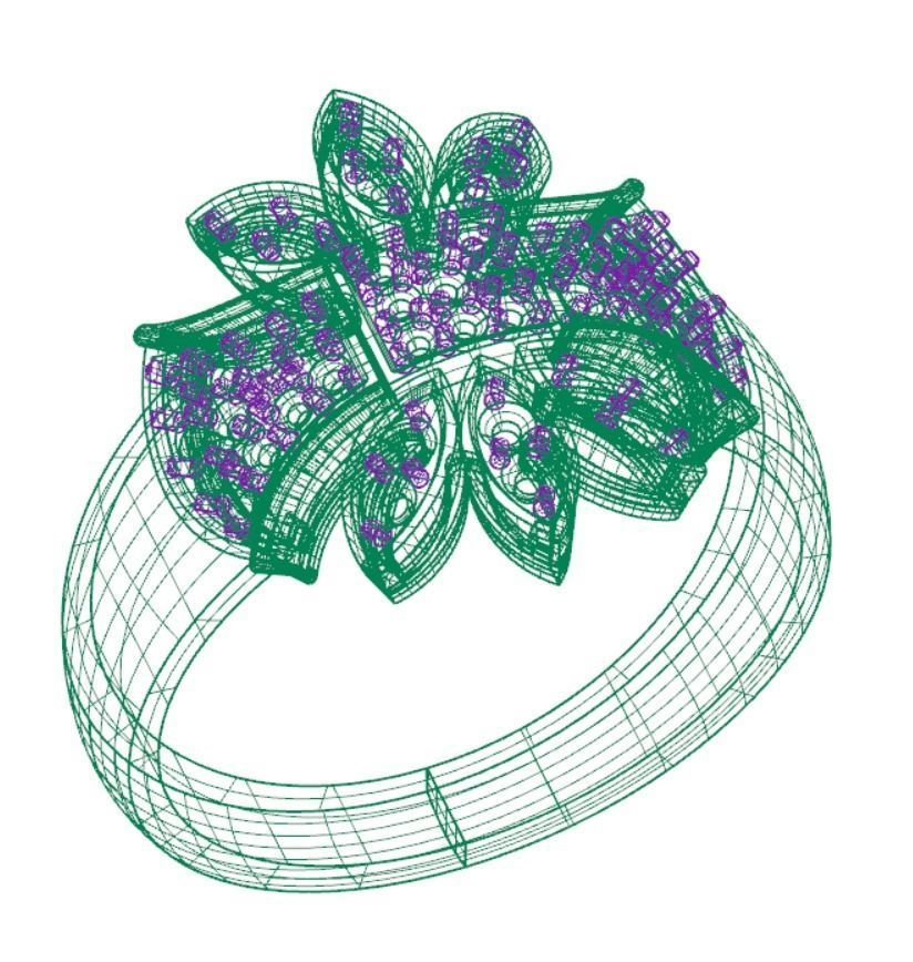 DIAMOND ENGAGEMENT RING 3D print model_3