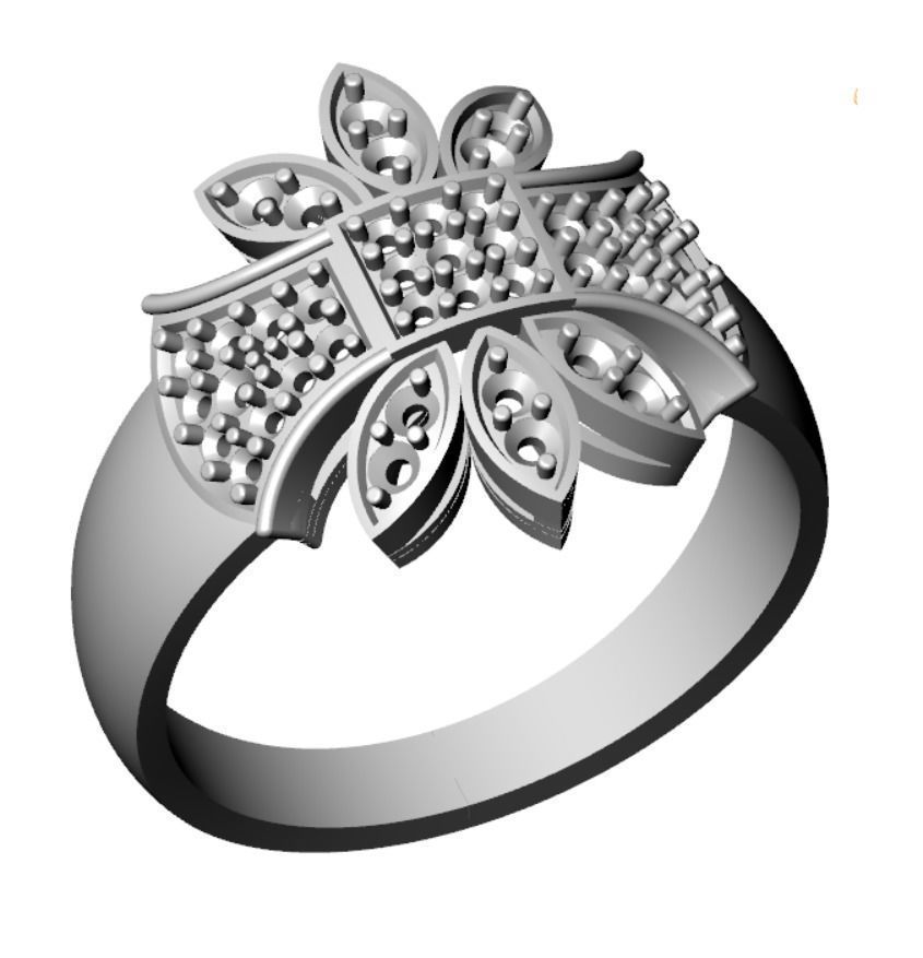 DIAMOND ENGAGEMENT RING 3D print model_1