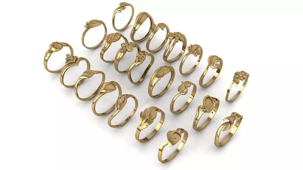 LADIES RINGS 20PISS 3D model_0