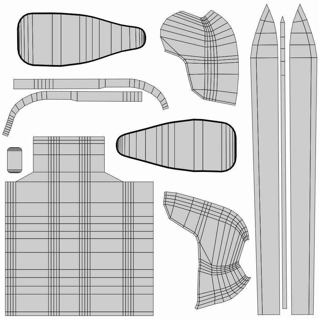 Sword Low-poly 3D model_7