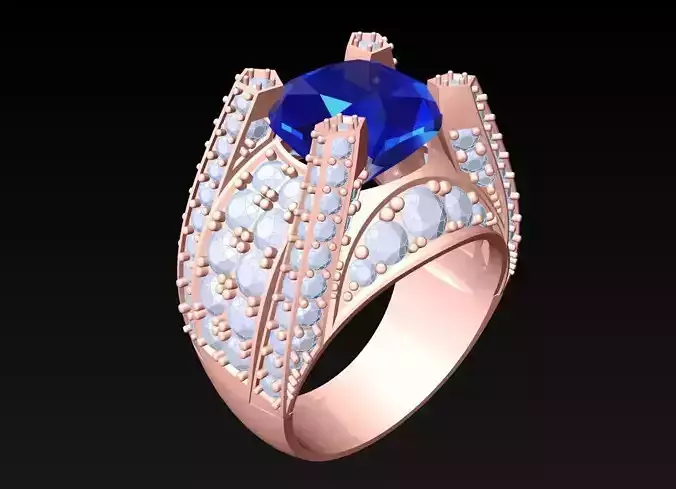 Square Stone Rings -Diamond Rings - N3157