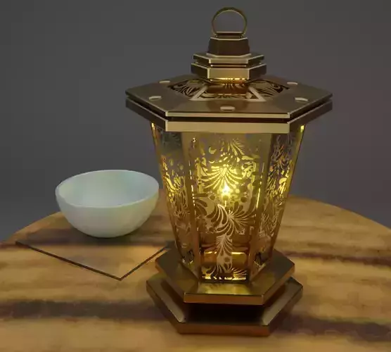 Golden Lentern Free 3D model