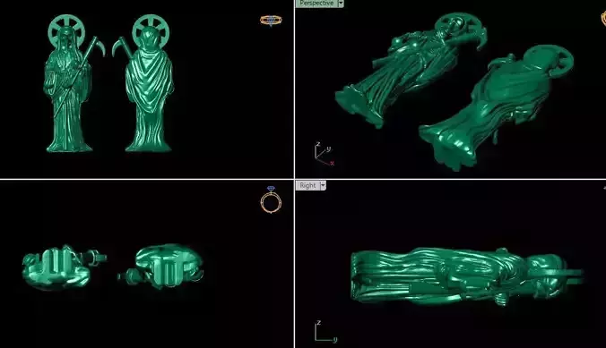 Santa Muerte PANDENT 3D model