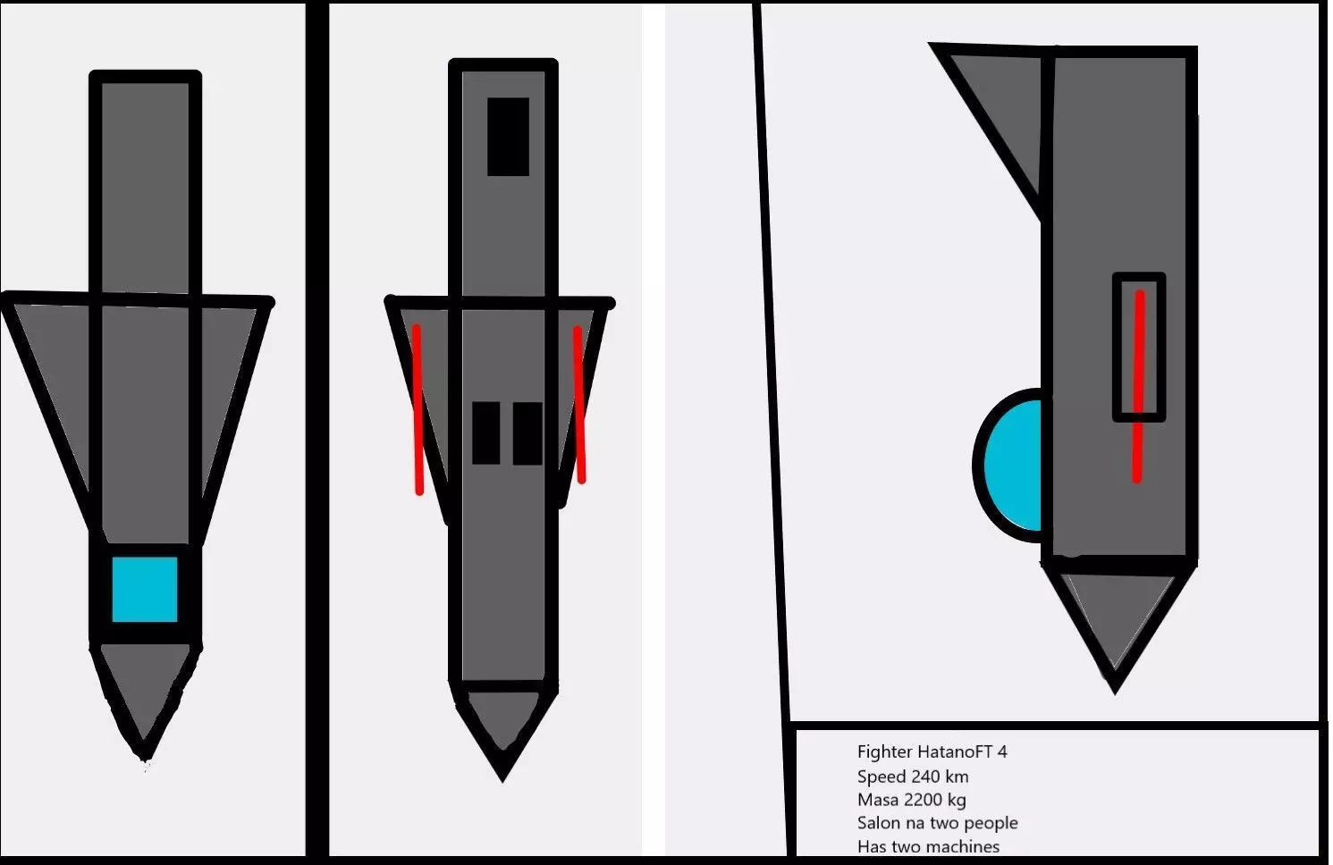 Fighter Fatano FT4 3D model_0