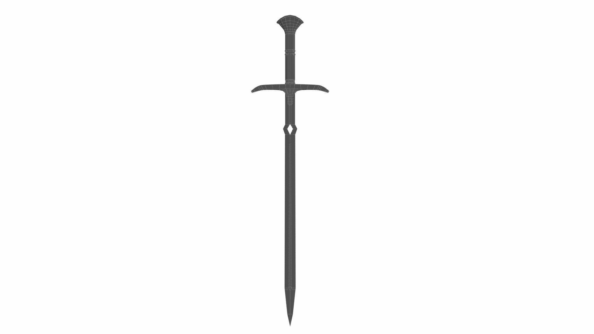 Collection of 16 longswords 3D model_9
