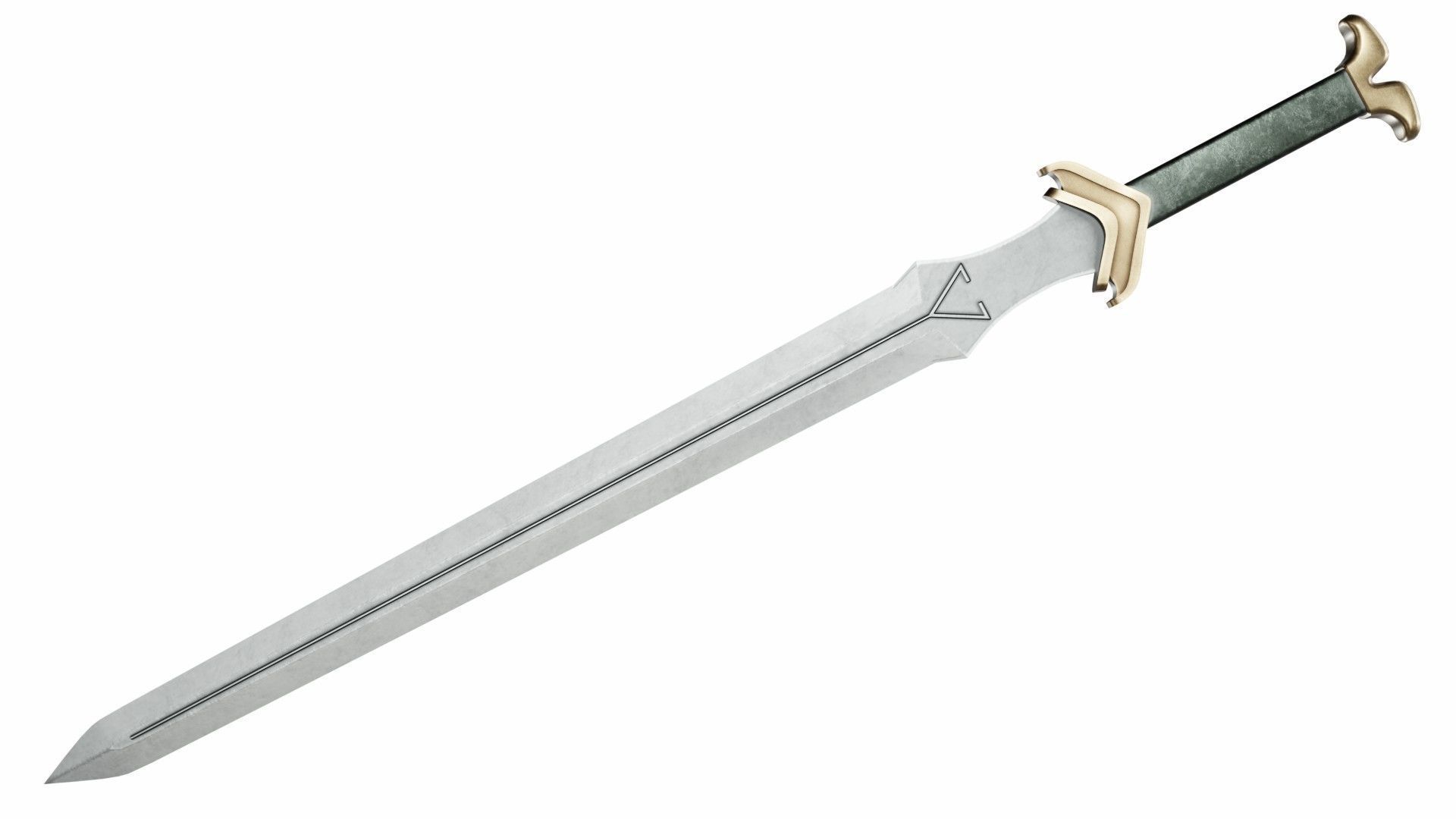 Collection of 16 longswords 3D model_6