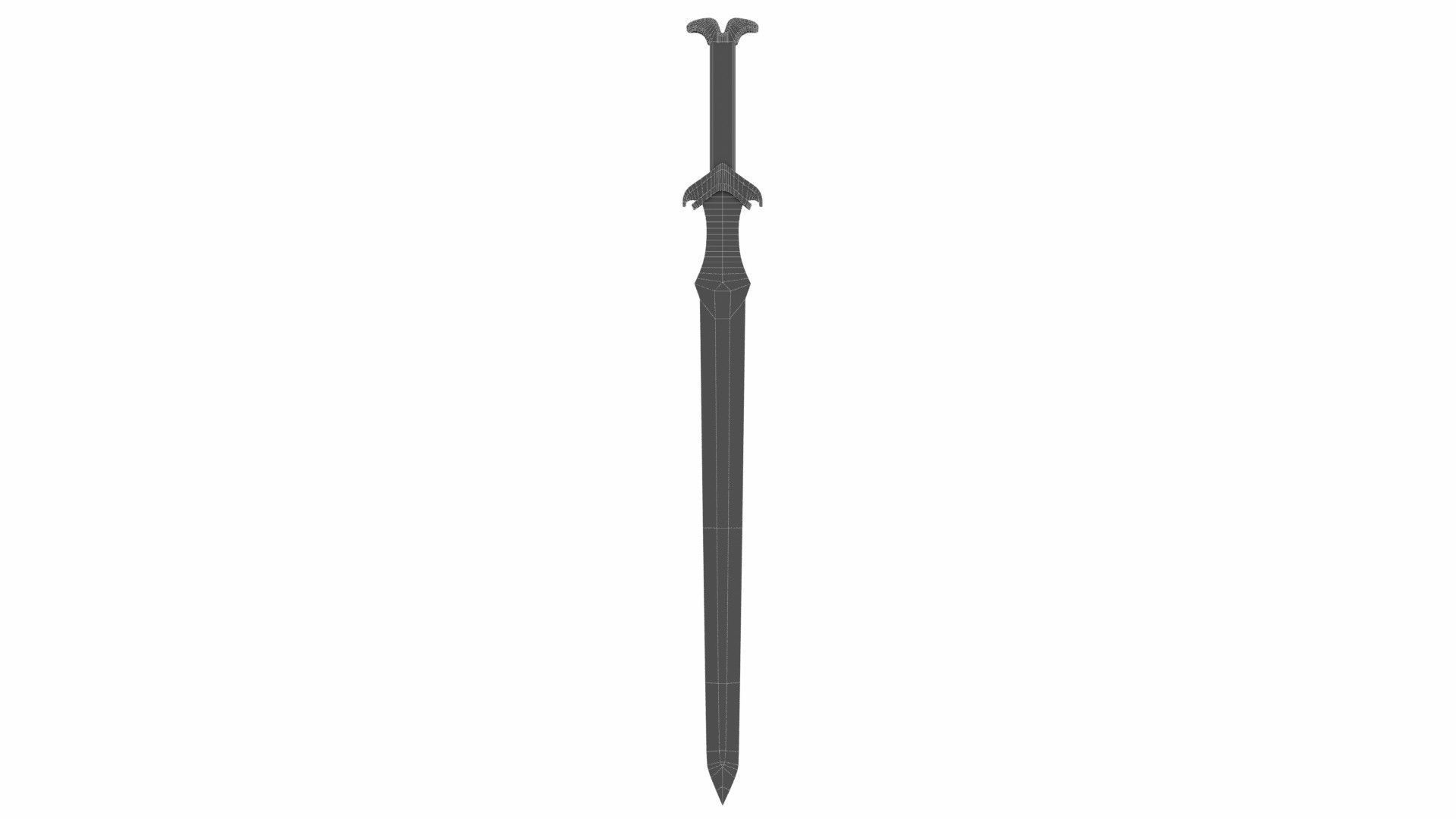 Collection of 16 longswords 3D model_7