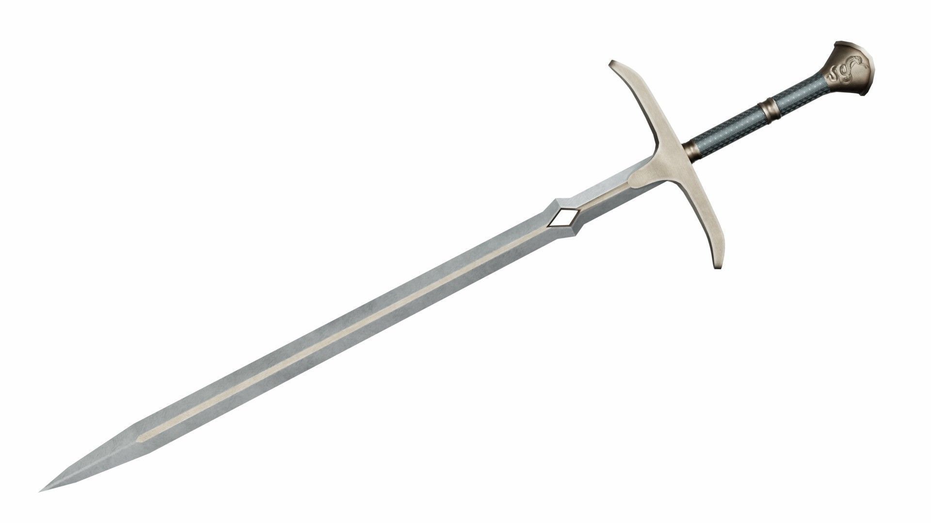 Collection of 16 longswords 3D model_8