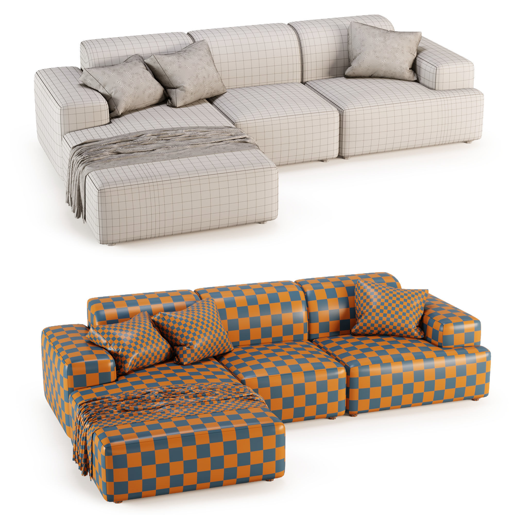 Canape Melva by Westwing Collection 3D model_4