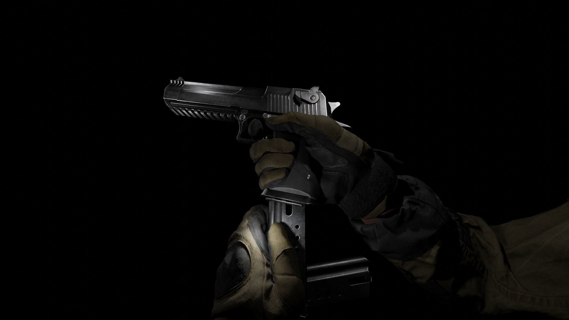 3D model Desert Eagle and FPS arms High quality Model Animation And Rig ...