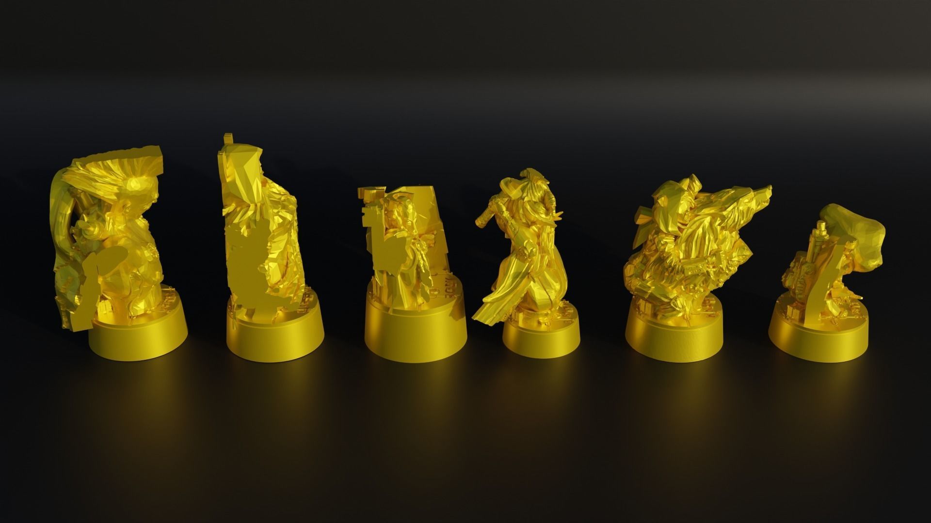 CyberPunk Chess Set - Game Chess With 6 Different Model 3D print model_2