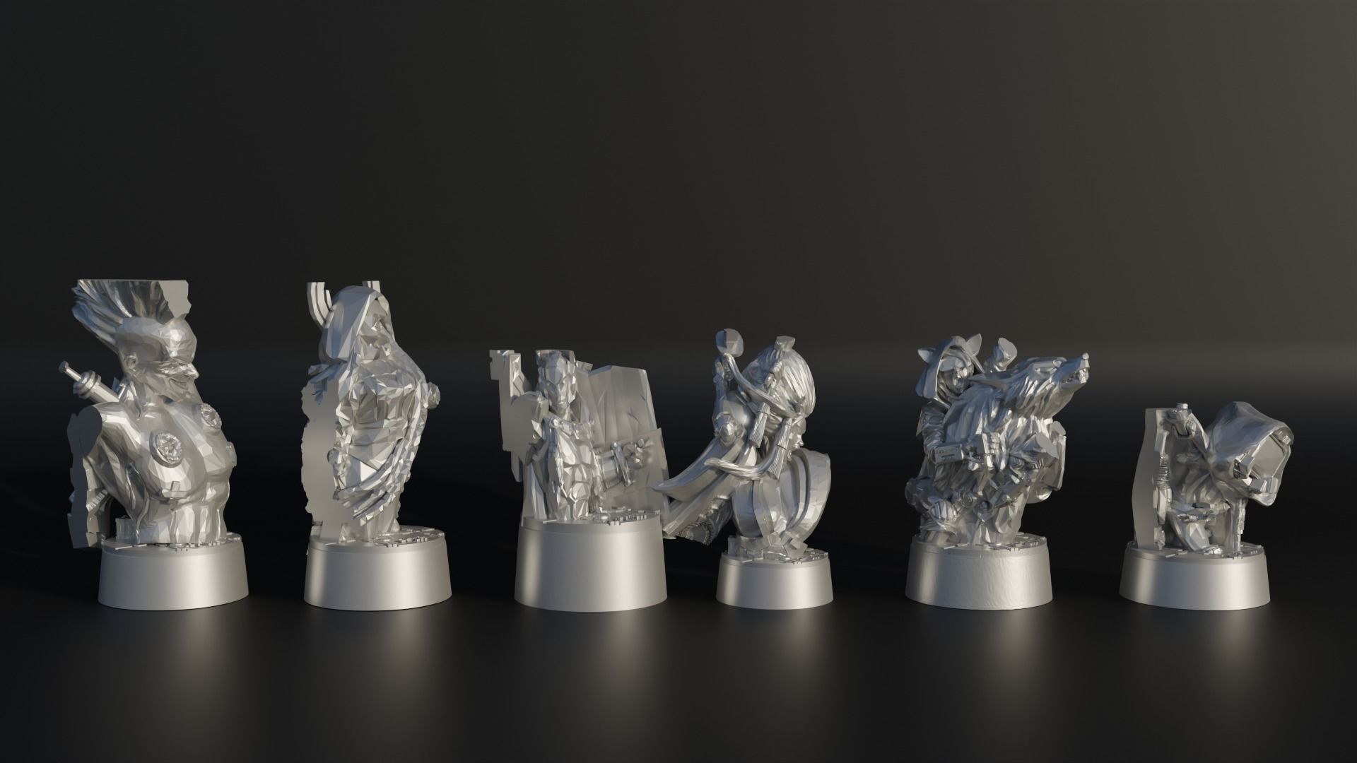 CyberPunk Chess Set - Game Chess With 6 Different Model 3D print model_3
