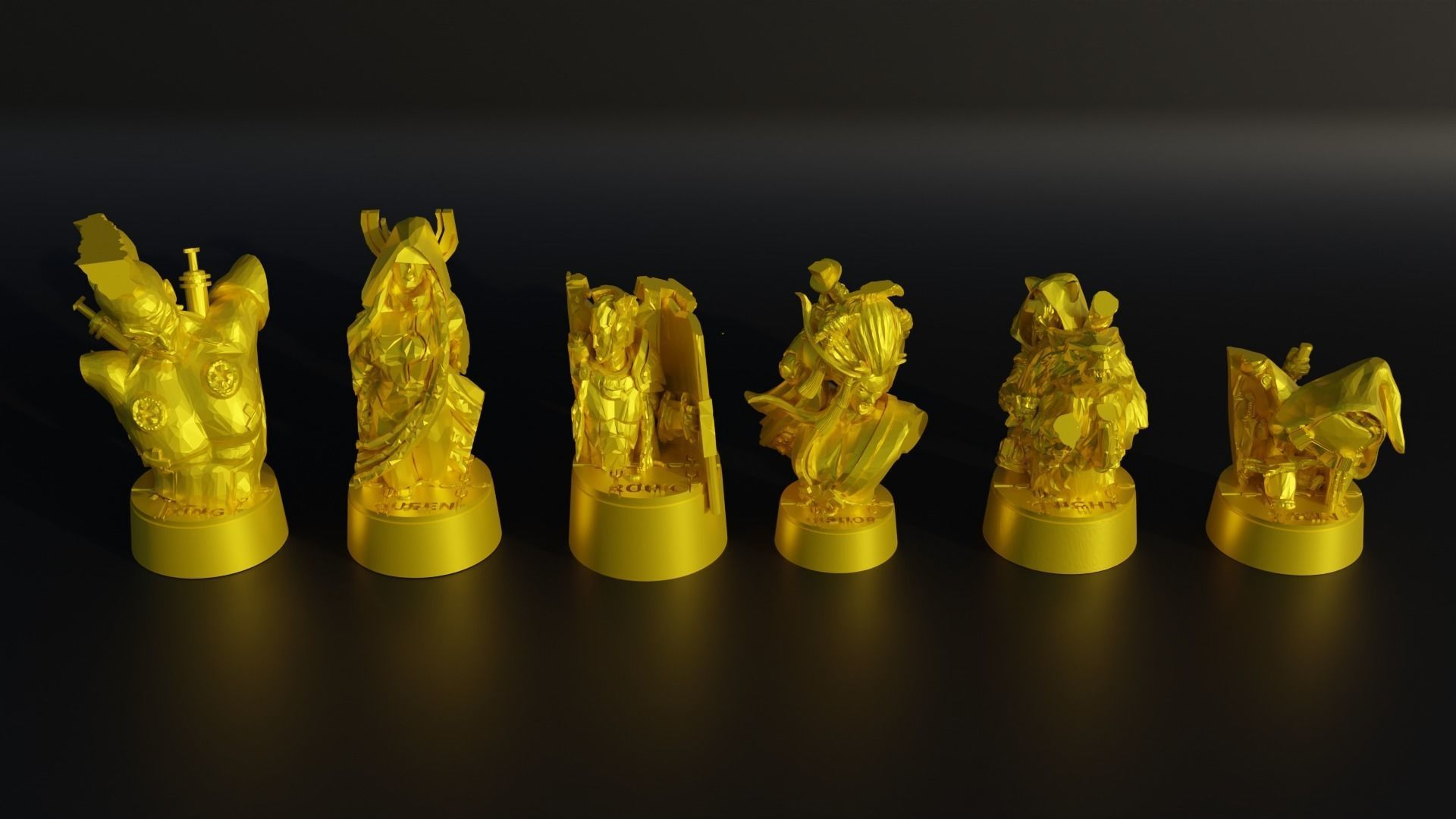 CyberPunk Chess Set - Game Chess With 6 Different Model 3D print model_14