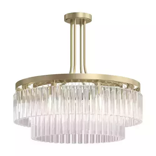 Handry Antique Brass Glass 8-Light Pendant