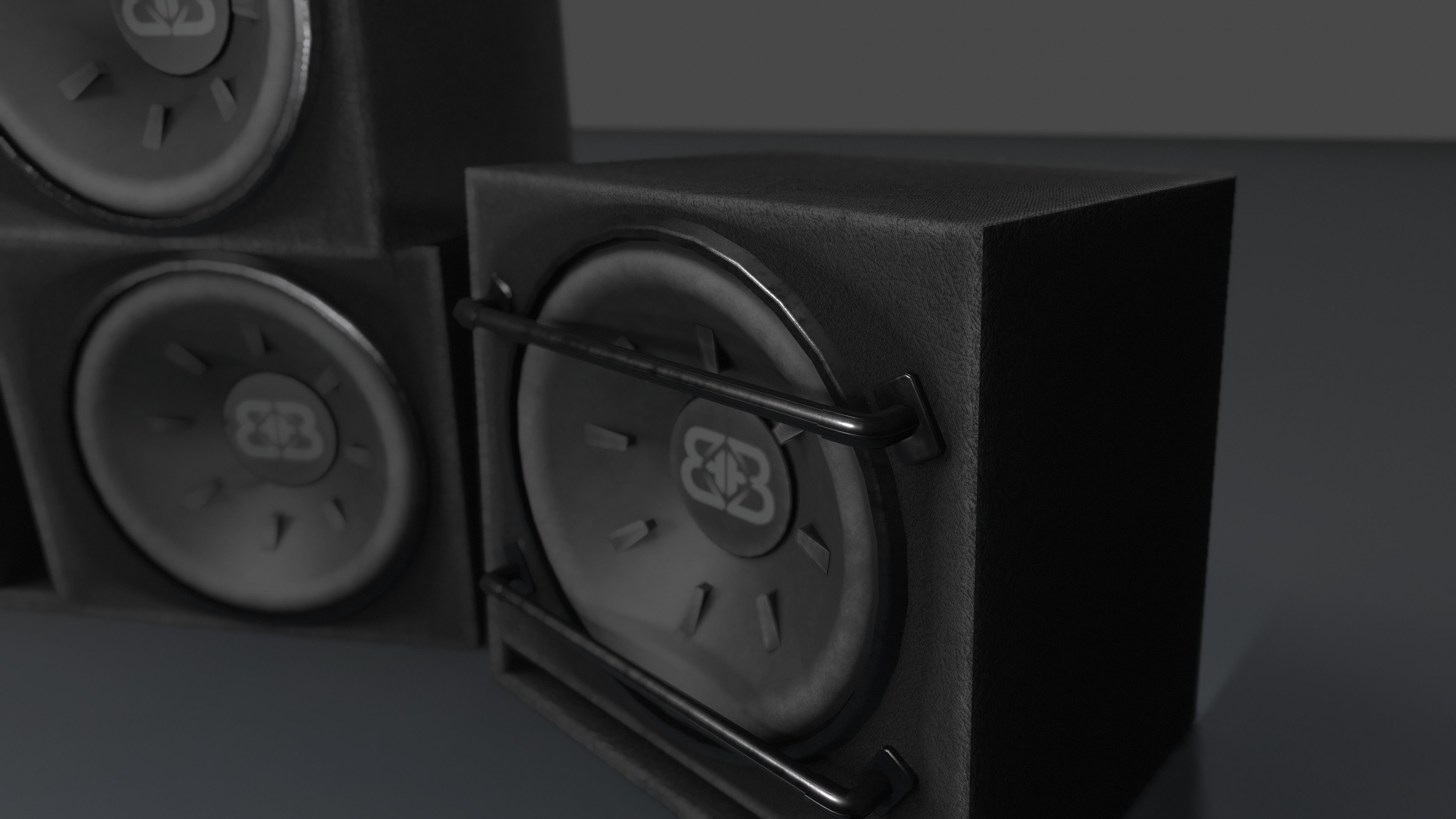 Banana Speakers V10 - BBL A1000 and BBL S1050 Low-poly 3D model_4
