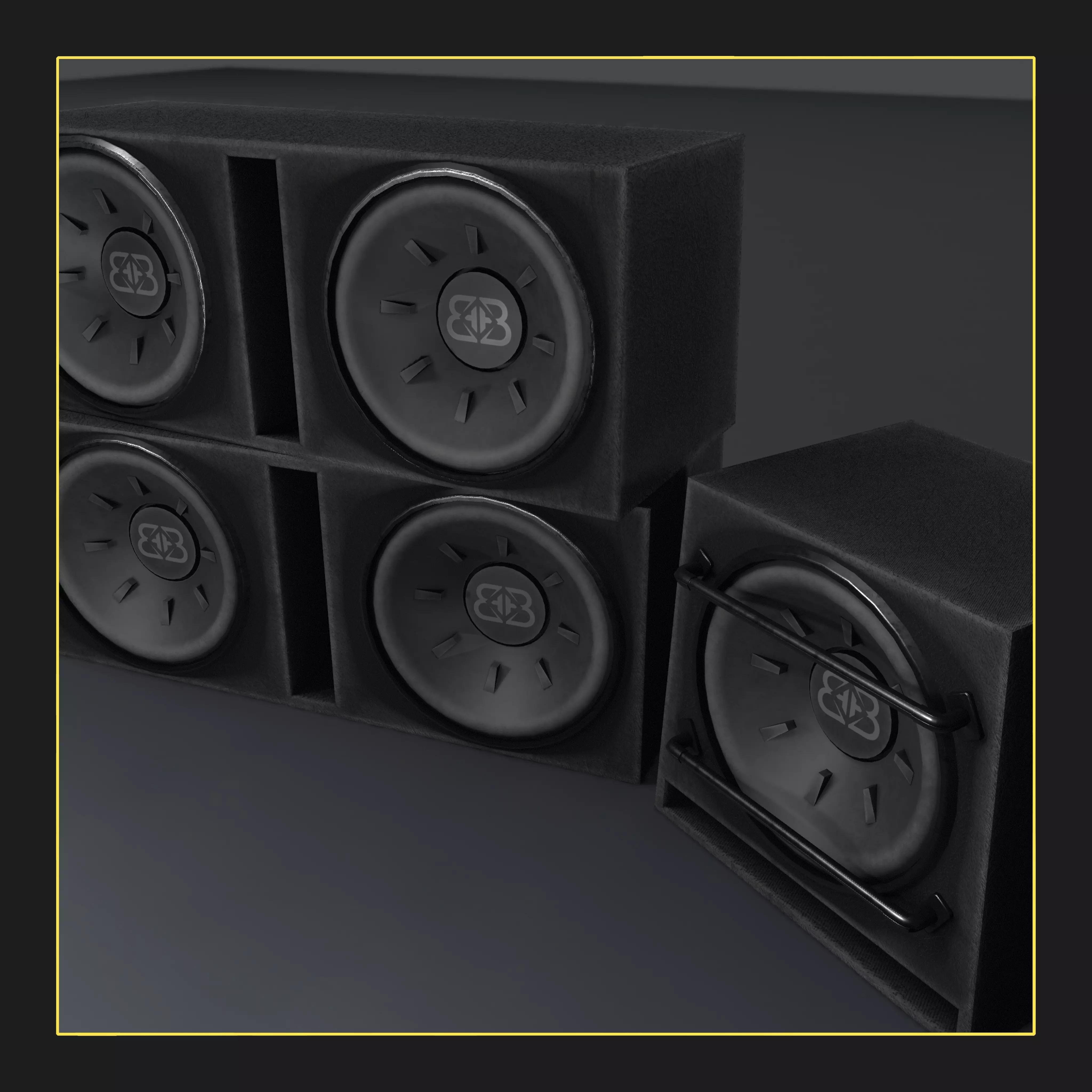 Banana Speakers V10 - BBL A1000 and BBL S1050 Low-poly 3D model_0