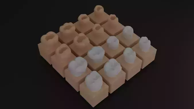 Platform teeth 3D print model