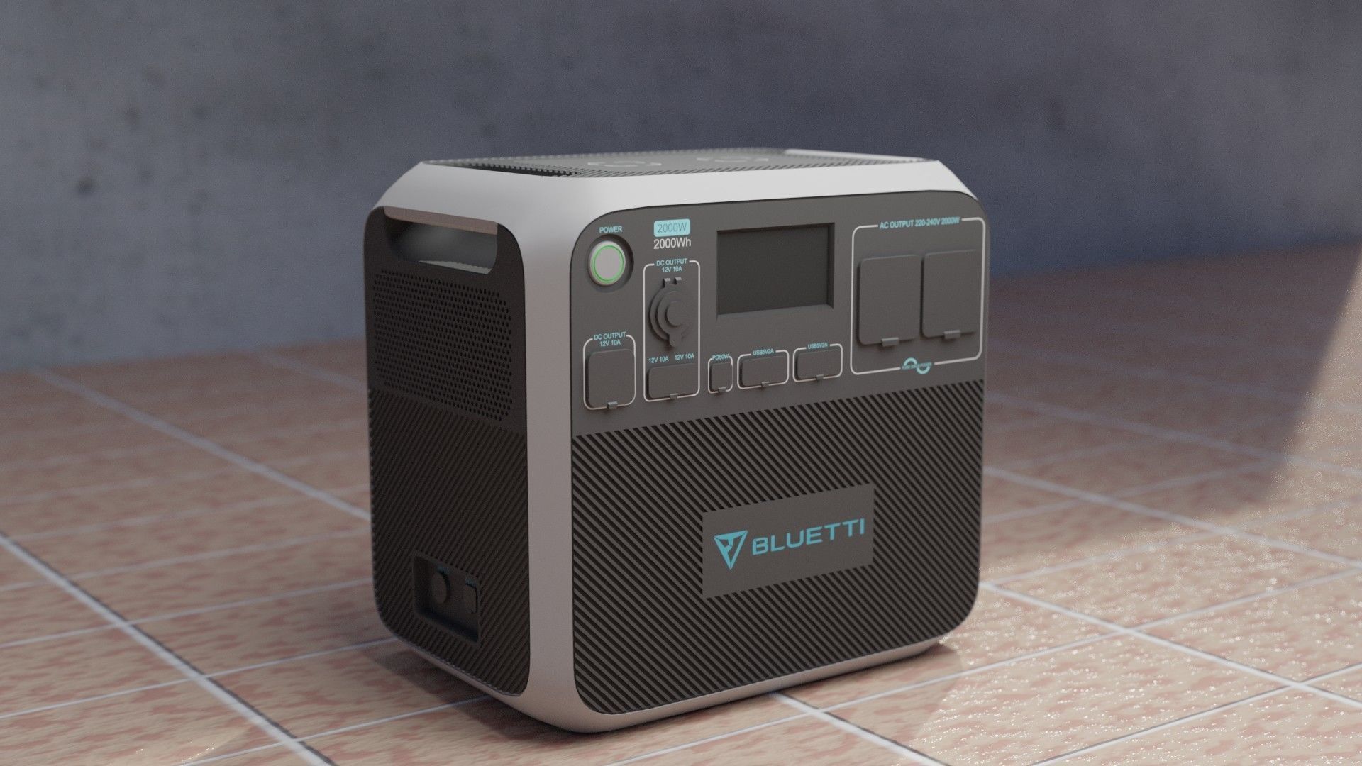 BLUETTI Portable Power Station Low-poly 3D model_1