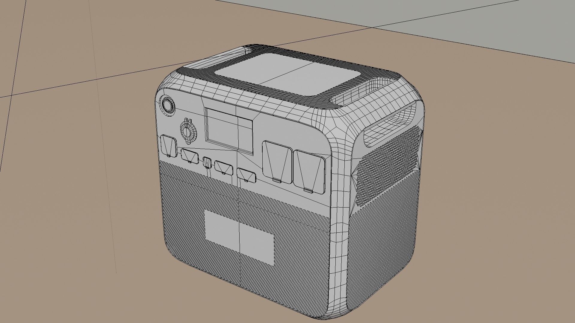 BLUETTI Portable Power Station Low-poly 3D model_15