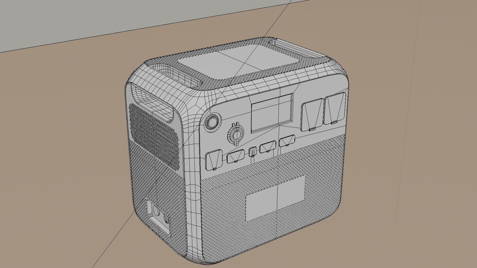 BLUETTI Portable Power Station Low-poly 3D model_14