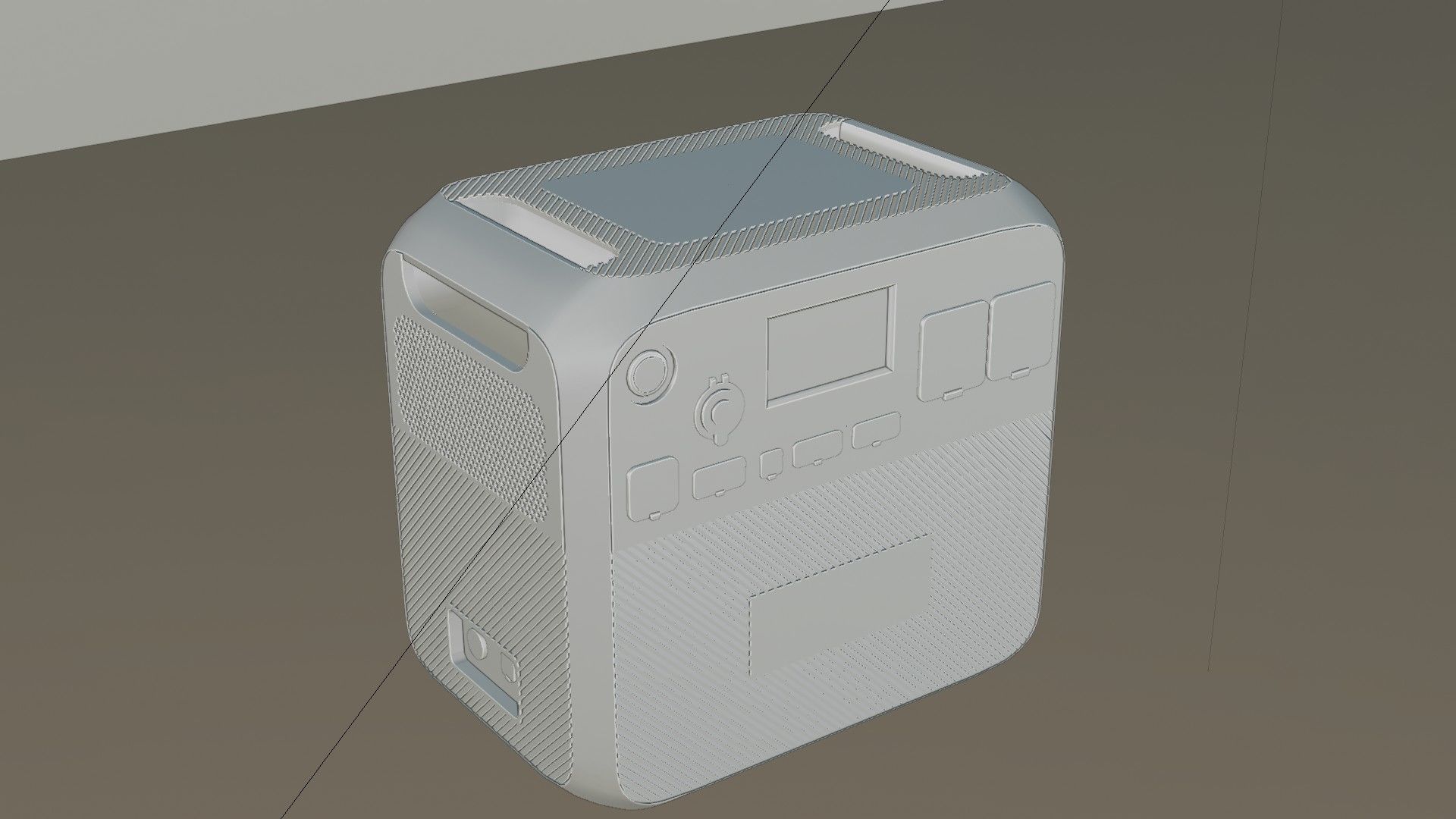 BLUETTI Portable Power Station Low-poly 3D model_8