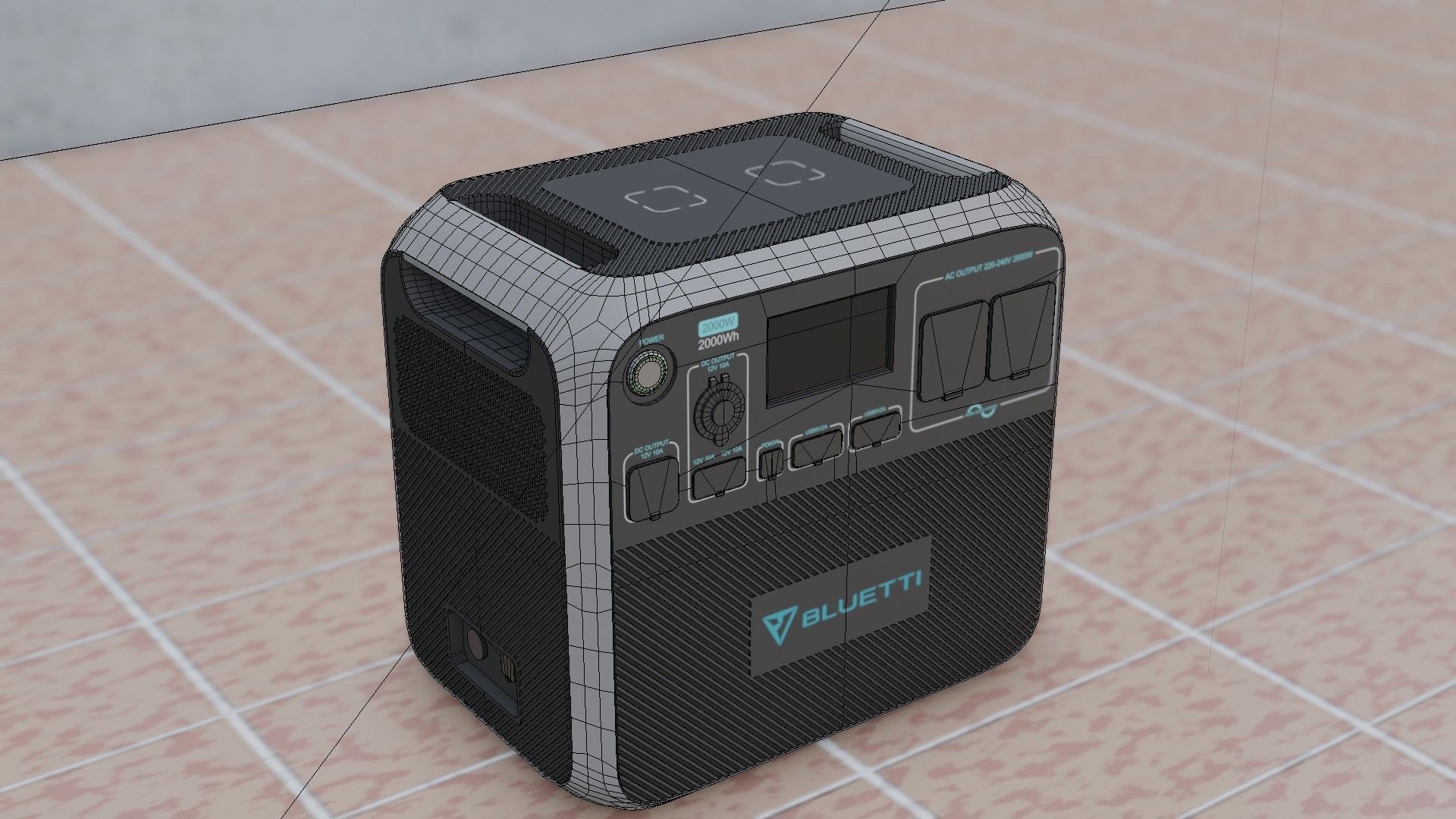 BLUETTI Portable Power Station Low-poly 3D model_20