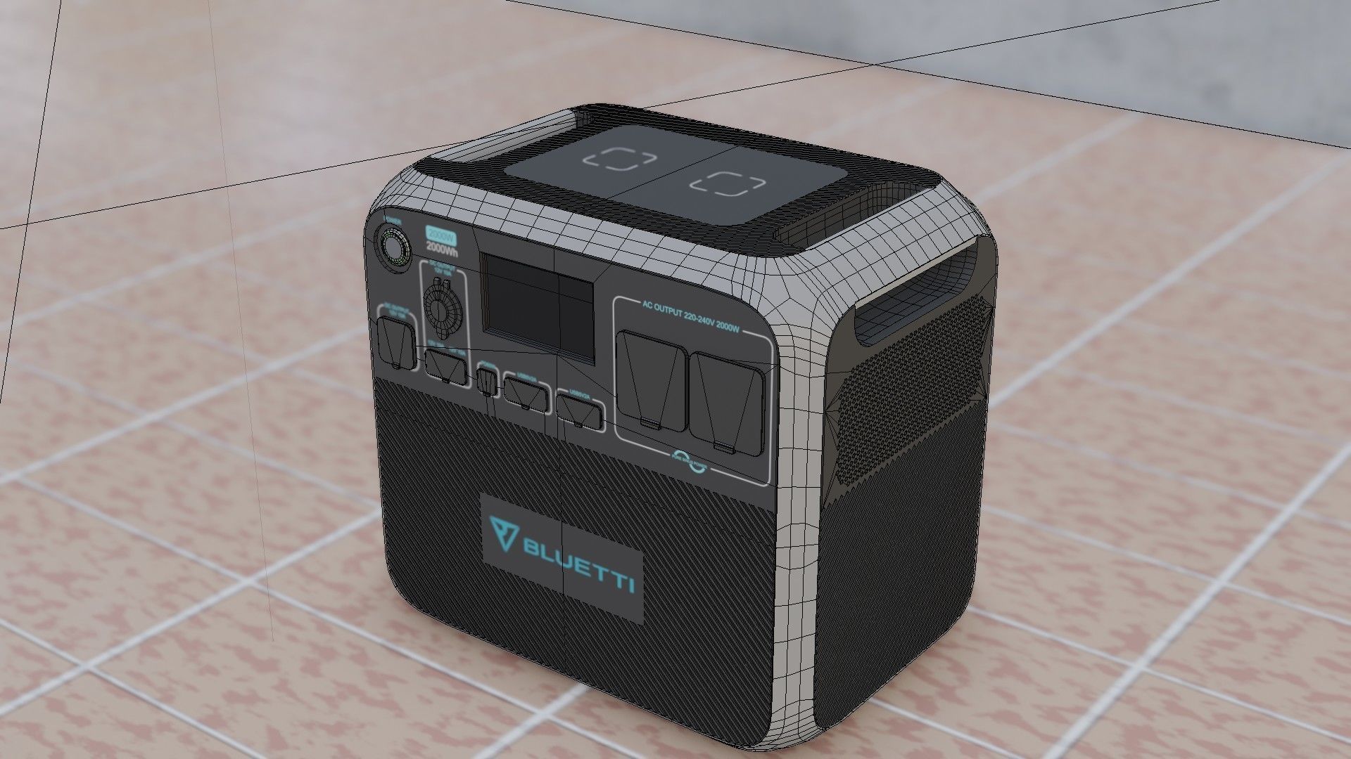 BLUETTI Portable Power Station Low-poly 3D model_21