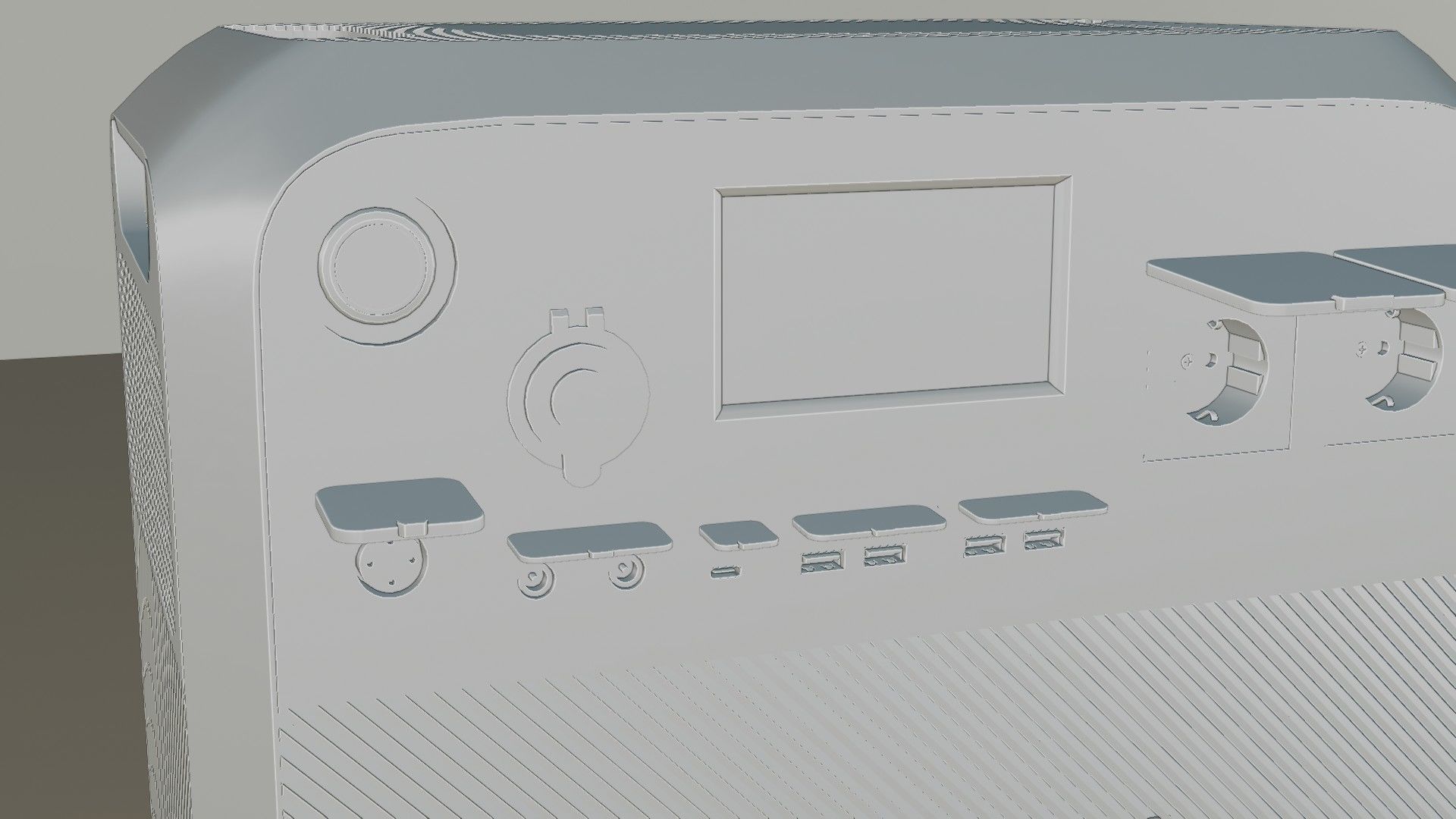 BLUETTI Portable Power Station Low-poly 3D model_11