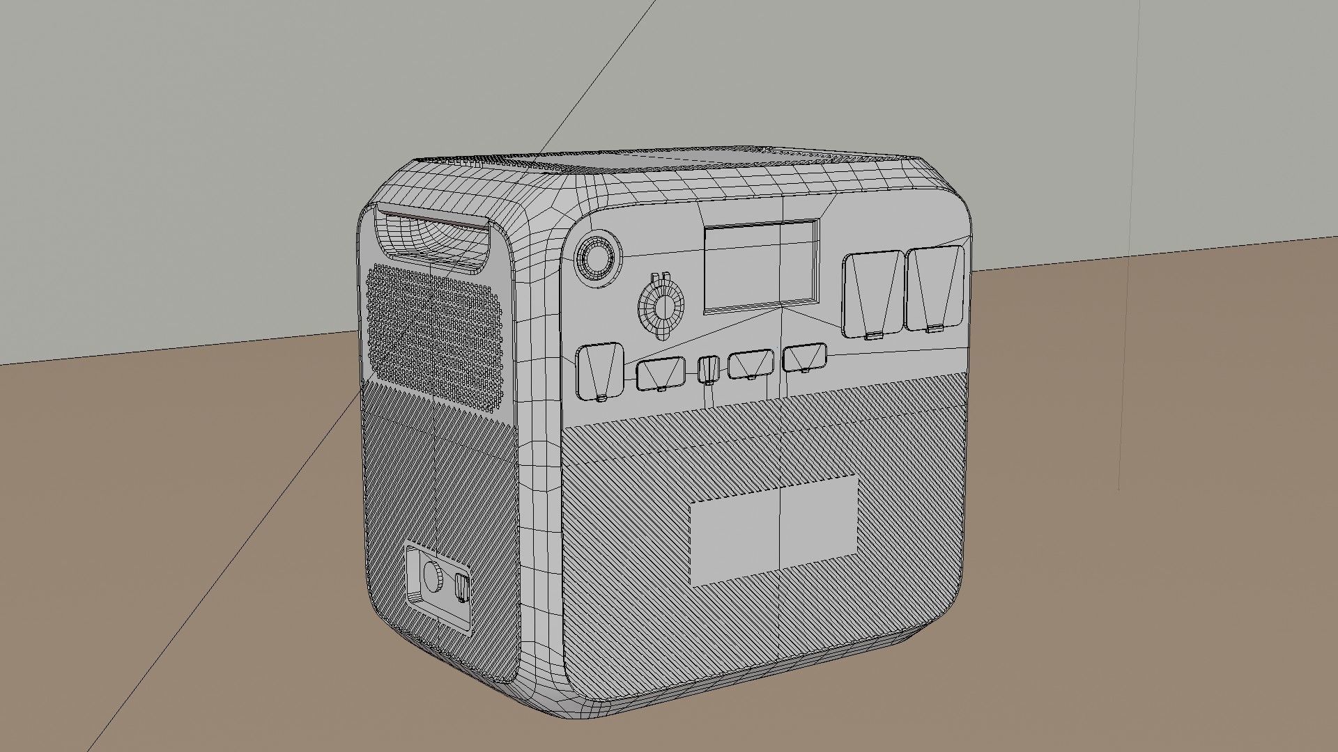 BLUETTI Portable Power Station Low-poly 3D model_13
