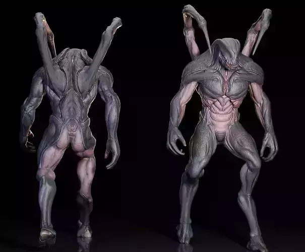 Alien Hunter Ue Unity Low-poly 3D model
