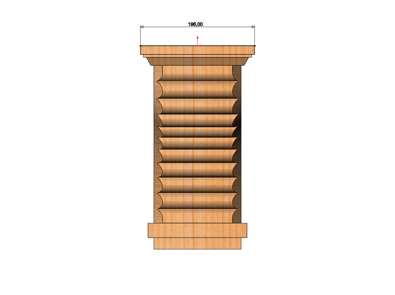 Ribbed mission corbel bracket 3D print model_8