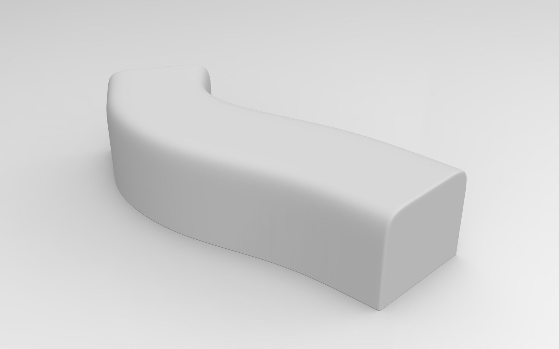 Safi Bench Low-poly 3D model_7