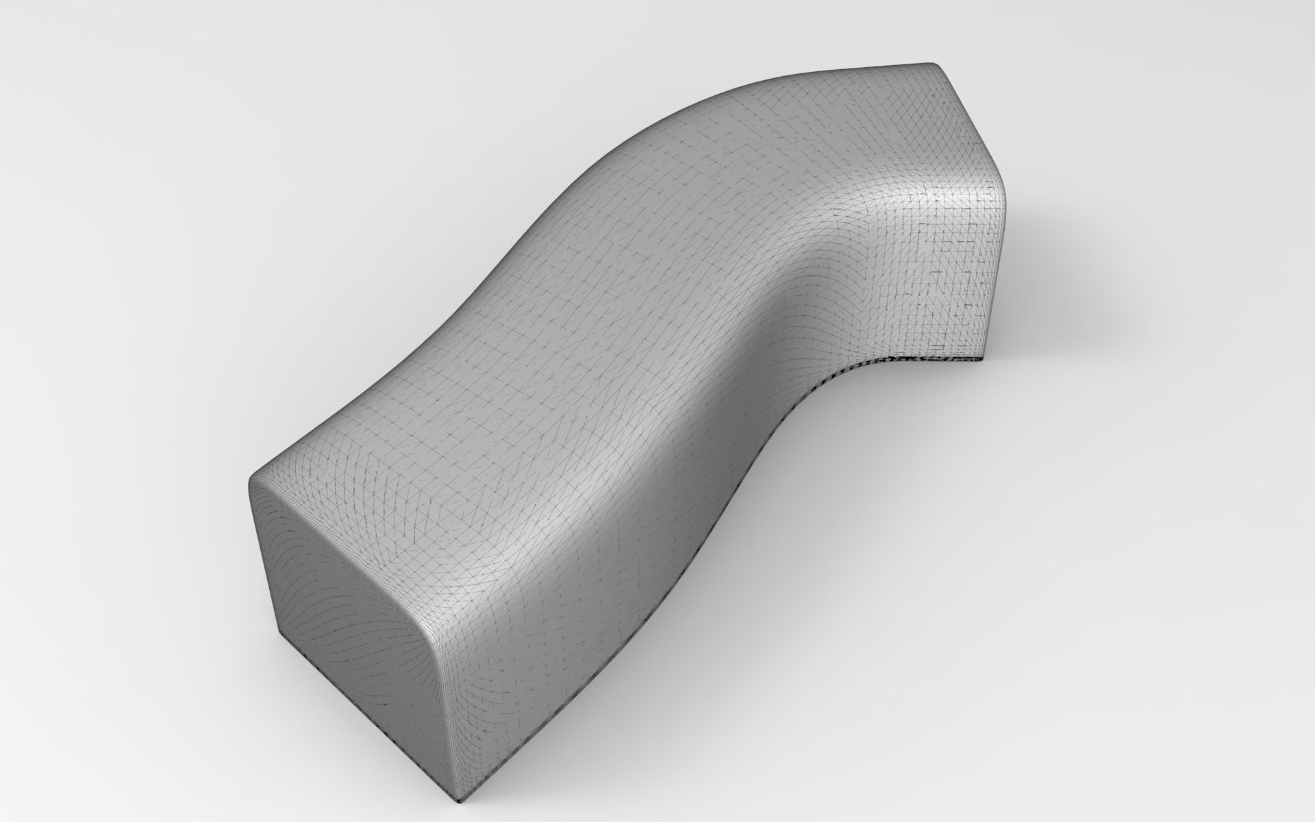Safi Bench Low-poly 3D model_6