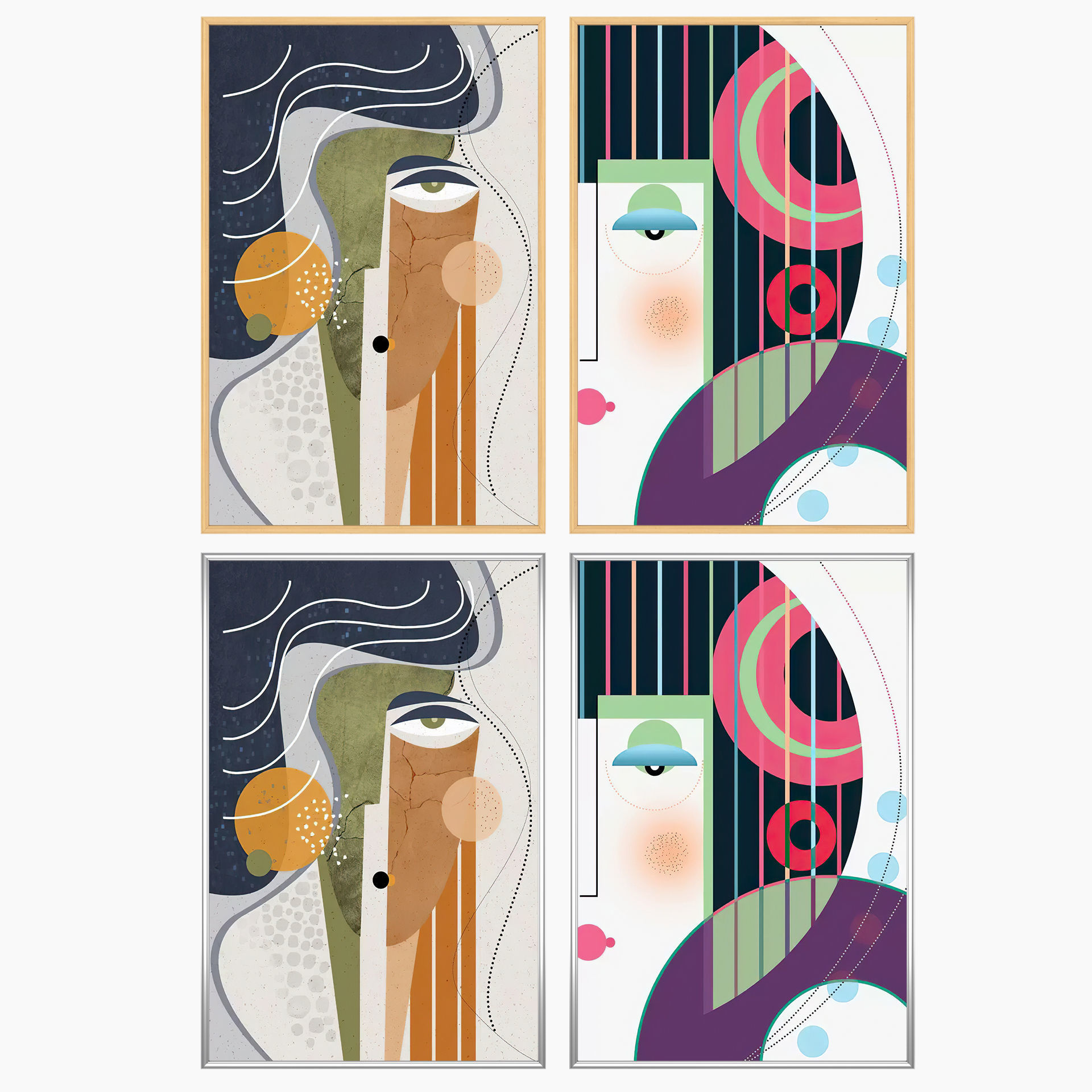 Wall Art Set 4044 3D model_2