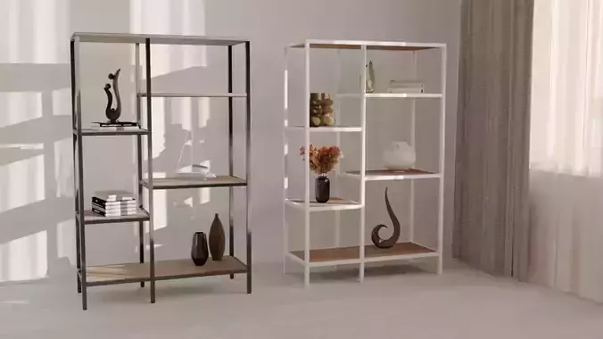 Shelving TRAPPEDAL 5 Jysk Low-poly 3D model