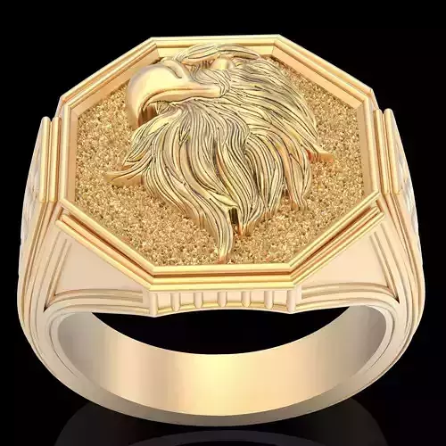 Eagle Man Ring silver gold printable jewelry
