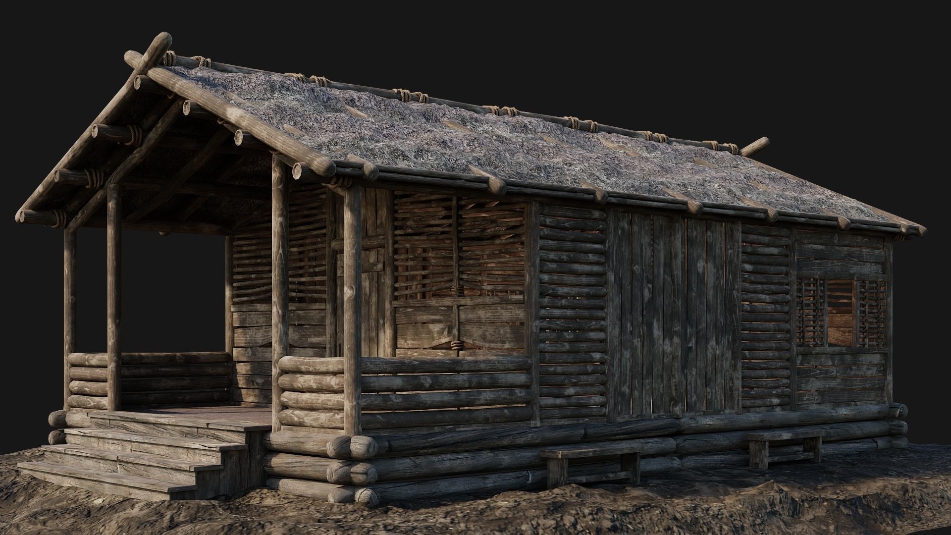 201-240 OLD MEDIEVAL HOUSES BUILDINGS PACK 4K Textures 3D Model Collection_26