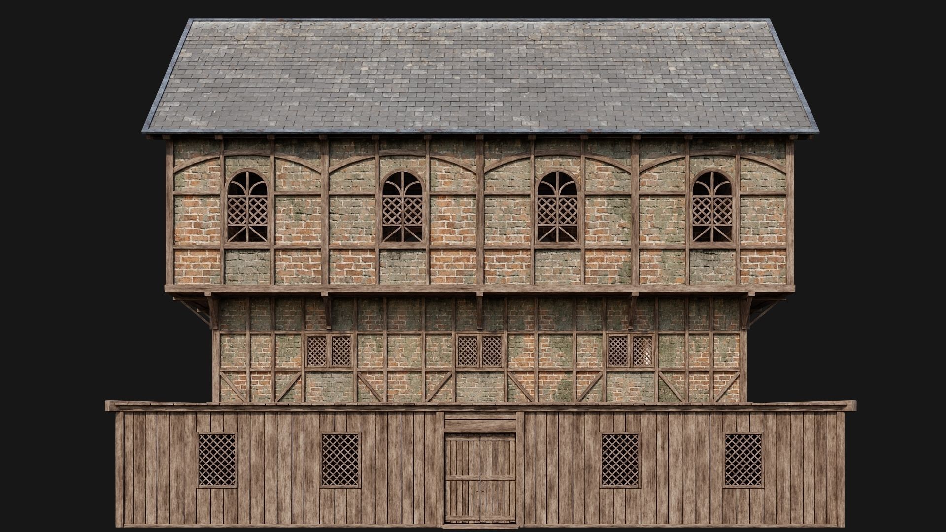 201-240 OLD MEDIEVAL HOUSES BUILDINGS PACK 4K Textures 3D Model Collection_22