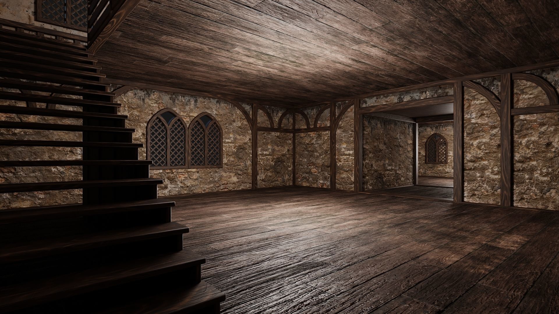 201-240 OLD MEDIEVAL HOUSES BUILDINGS PACK 4K Textures 3D Model Collection_27