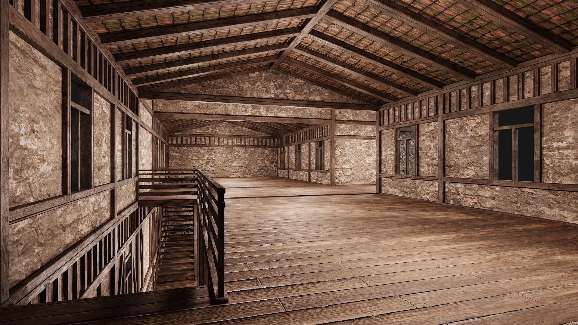 201-240 OLD MEDIEVAL HOUSES BUILDINGS PACK 4K Textures 3D Model Collection_29