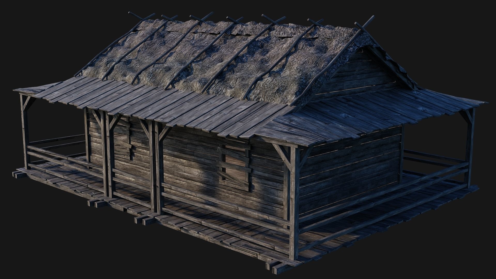 201-240 OLD MEDIEVAL HOUSES BUILDINGS PACK 4K Textures 3D Model Collection_19