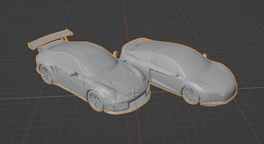 PORSCHE AND AUDI R8 READY TO PRINT 3D print model_1