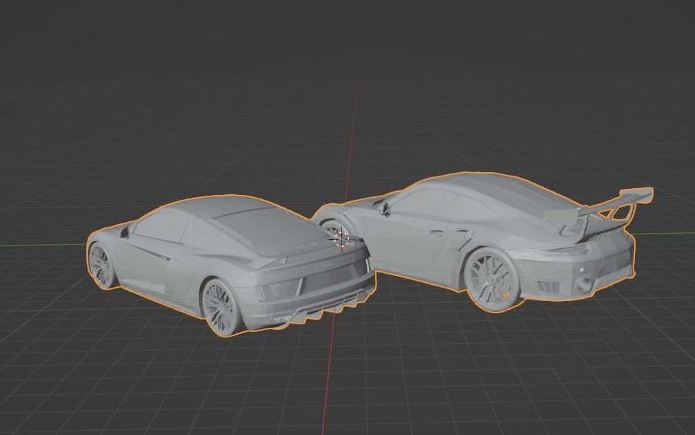 PORSCHE AND AUDI R8 READY TO PRINT 3D print model_4